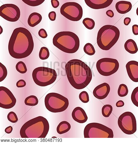 Pink Rainbow Fantasy Dots Repeat Pattern Print