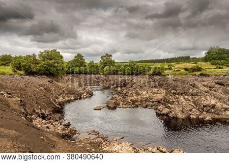 Earlstoun Loch And Reservoir Dewatered Or Drained For The First Time In 80 Years, Exposing The Origi