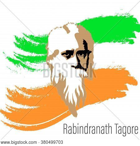 Vector Illustration Of Rabindranath Tagore A Poet And Socialist From Bengal