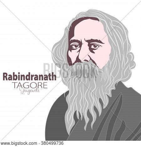 Vector Illustration Of Rabindranath Tagore A Poet And Socialist From Bengal