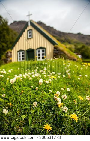 Hofskirkja Church On The South Coast Of Iceland
