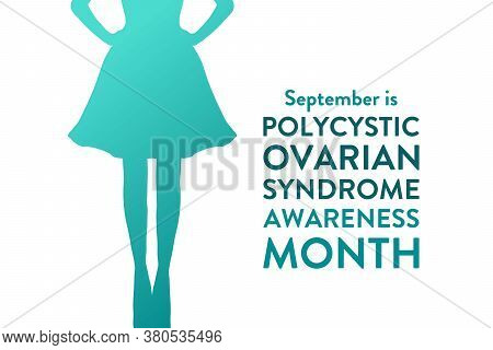 Polycystic Ovarian Syndrome Awareness Month. Template For Background, Banner, Card, Poster With Text