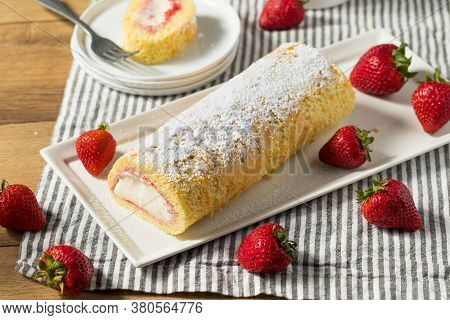 Homemade Frozen Artic Roll Cake