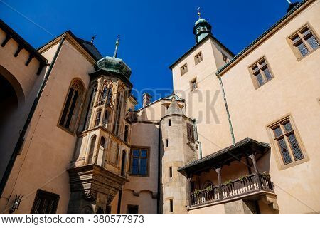 The Italian Courtyard, Vlassky Dvur, Kutna Hora, Central Bohemian Region, Czech Republic, August 8, 