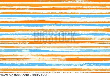 Watercolor Handdrawn Irregular Stripes Vector Seamless Pattern. Creative Interior Wall Decor Design.