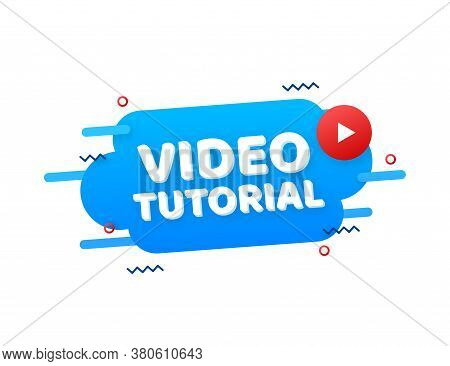 Video Tutorials Icon Concept. Study And Learning Background, Distance Education And Knowledge Growth