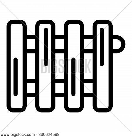 Bedroom Calorifer Icon. Outline Bedroom Calorifer Vector Icon For Web Design Isolated On White Backg