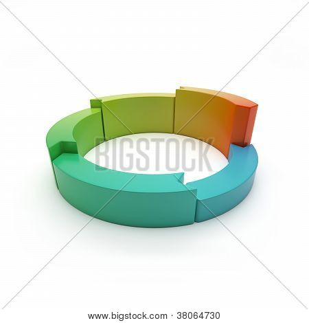 3d circular banners with arrows. Circular diagram