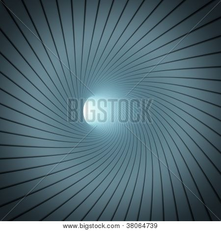 Abstract spiral tunnel