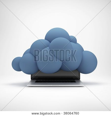 Cloud computing concept.