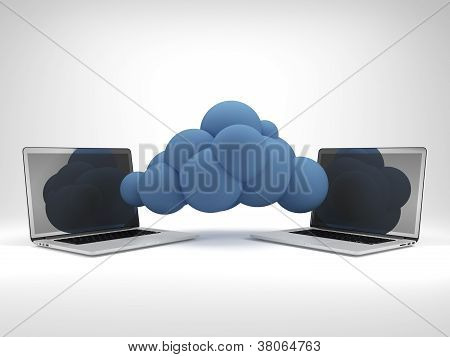 Cloud computing concept.