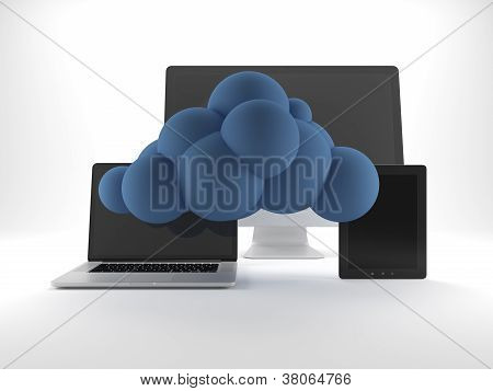 Cloud computing concept.
