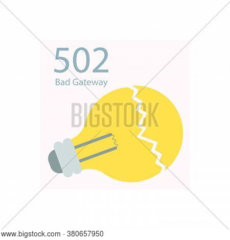 502 Bad Gateway Icon For Website Design And Desktop Envelopment, Development. Premium Pack.