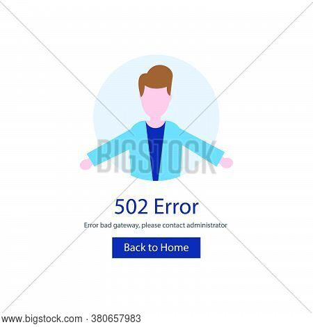 502 Bad Gateway Icon For Website Design And Desktop Envelopment, Development. Premium Pack.