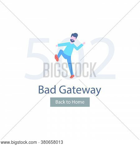 502 Bad Gateway Icon For Website Design And Desktop Envelopment, Development. Premium Pack.