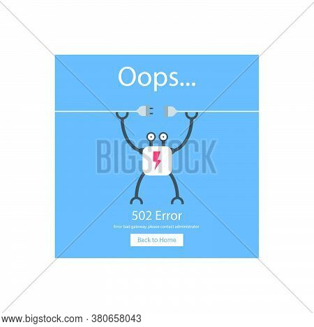 502 Bad Gateway Icon For Website Design And Desktop Envelopment, Development. Premium Pack.