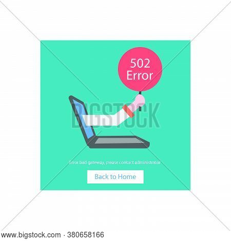 502 Bad Gateway Icon For Website Design And Desktop Envelopment, Development. Premium Pack.