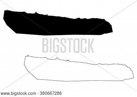 Stanley City (falkland Islands, British Overseas Territory, United Kingdom) Map Vector Illustration,