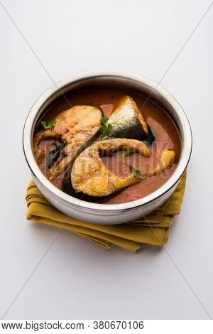 Spicy Fish Curry - Popular Indian Seafood Served With Rice