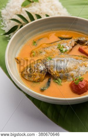 Spicy Fish Curry - Popular Indian Seafood Served With Rice