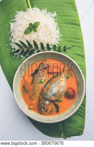 Spicy Fish Curry - Popular Indian Seafood Served With Rice