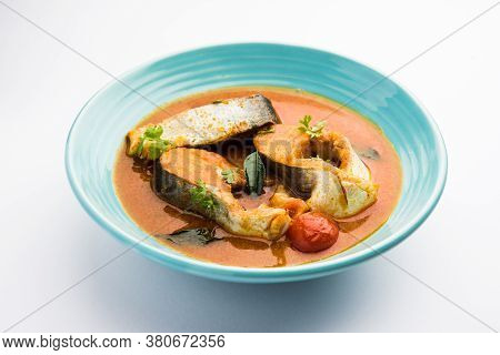 Spicy Fish Curry - Popular Indian Seafood Served With Rice