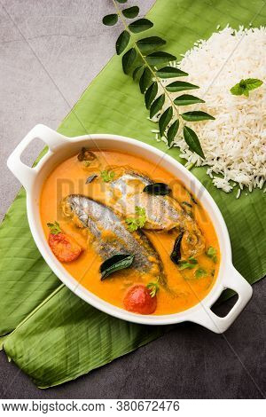 Spicy Fish Curry - Popular Indian Seafood Served With Rice