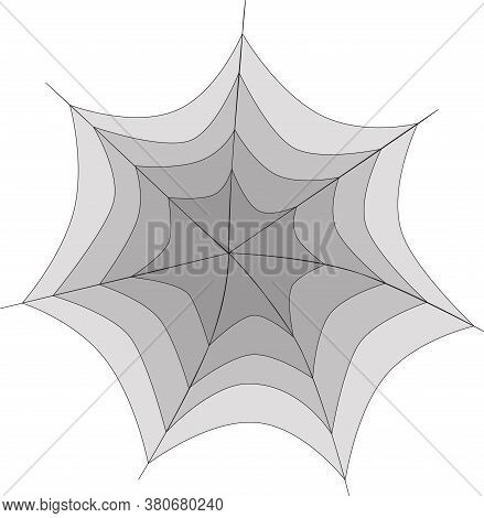 Spiderweb On A White Background For Halloween Design Vector Illustration.
