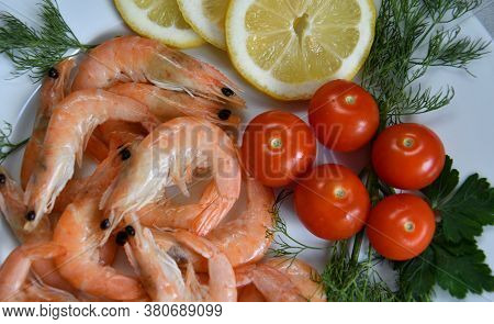 Prawns (latin. Caridea) As Food - Delicacy