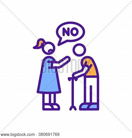 Age Discrimination Rgb Color Icon. Elderly People Without Work. Unemployment Among Seniors. Social I