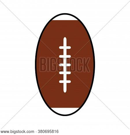 Amercian Football Ball Icon. Children Toy Icon - Vector