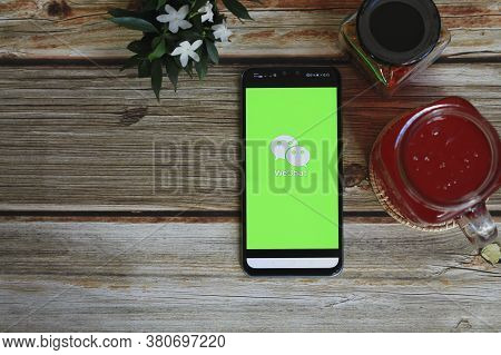 Chiang Mai, Thailand - August 11, 2020 : Mobile Phone With Wechat App On The Screen.wechat Is A Chin