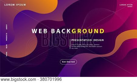 Abtract Gradient Background Website Landing Page, Suitable For Website And Mobile Apps.illustrator V
