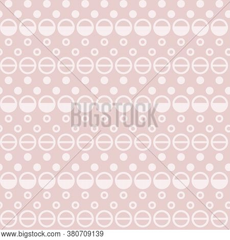 Light Pink Dotted Graphic Seamless Vector Pattern