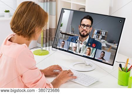 Online Video Conference Web Call. Business Videoconferencing