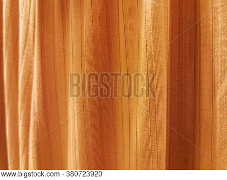 Textile Orange Background With Striped Texture. Abstract Background And Texture For Design.