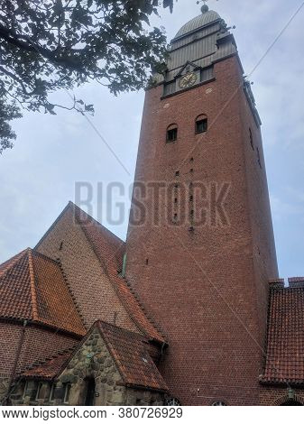 Gothenburg, Sweden - June 18 2019: Exterior View Of Masthugget Church On June 18 2019 In Gothenburg,