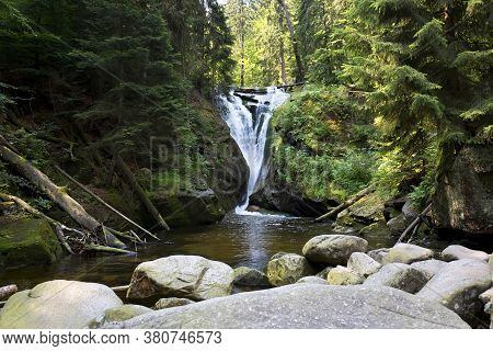 Szklarka Waterfall In The Karkonosze Mountains In Poland