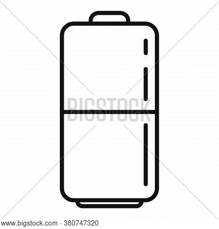 Survival Battery Icon. Outline Survival Battery Vector Icon For Web Design Isolated On White Backgro