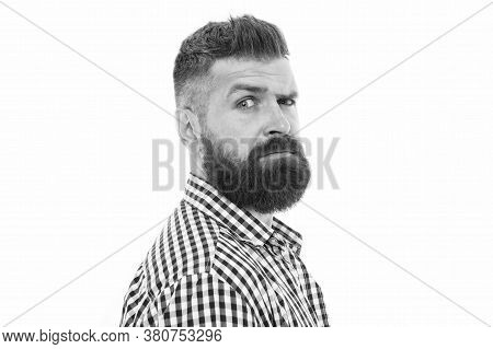 Doubtful Expression. Wait What. Man Serious Face Raising Eyebrow Not Confident. Have Some Doubts. Hi