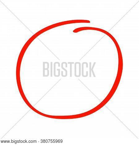 Icon Of The Drawn Round Circle. Vector Illustration Eps 10
