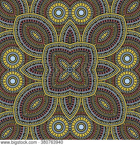 Creative Portugese Azulejo Tile Seamless Pattern. Geometric Texture Vector Swatch. Ceramics Print De