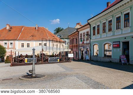Palacky Square In The Historic Center. Kutna Hora, Central Bohemian Region, Czech Republic, August 8