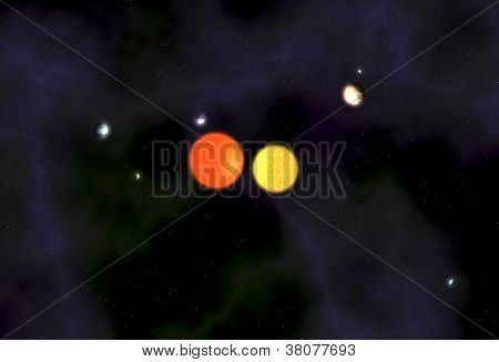 Dvojhvězd s šesti planetami