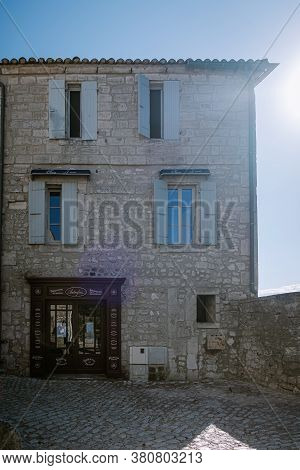 Les Baux De Provence France June 2020, Old Historical Town Village Build On A Hill In The Provence, 
