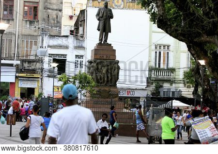 Salvador, Bahia / Brazil - December 5, 2016: View Of Praca Barao Do Rio Branco, In Downtown Salvador