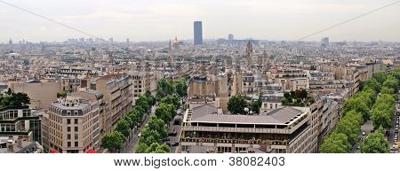 Blick auf die Stadt Paris Arc De Triomphe