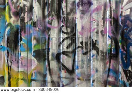 Close-up View Of Graffiti On The Wall