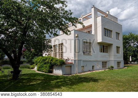 Prague, Czech Republic - July 12 2020: Villa Winternitz, A Modernist And Functionalist Residential B