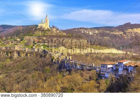 Tsarevets Hill And The Patriarchal Church In Veliko Tarnovo, Bulgaria